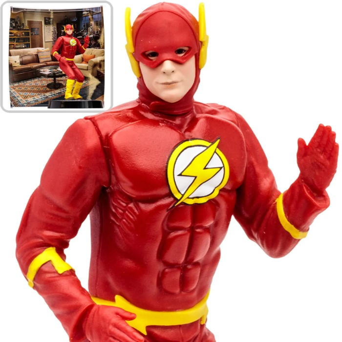 The Big Bang Theory - Sheldon Cooper as the Flash WB100 Movie Maniacs 6" Scale Posed Figure