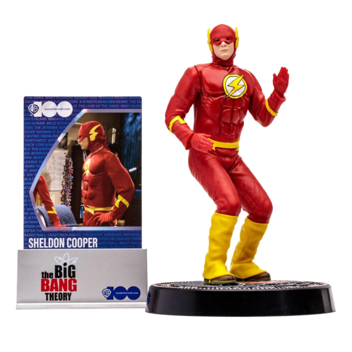 The Big Bang Theory - Sheldon Cooper as the Flash WB100 Movie Maniacs 6" Scale Posed Figure