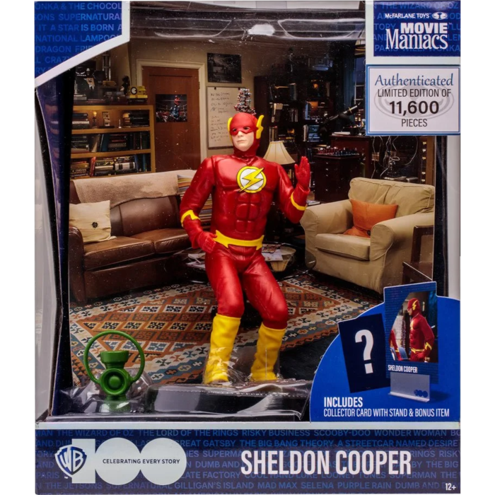 The Big Bang Theory - Sheldon Cooper as the Flash WB100 Movie Maniacs 6" Scale Posed Figure