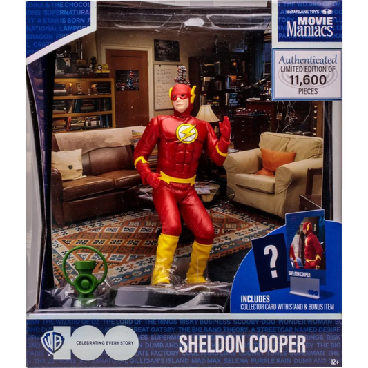 The Big Bang Theory - Sheldon Cooper as the Flash WB100 Movie Maniacs 6" Scale Posed Figure