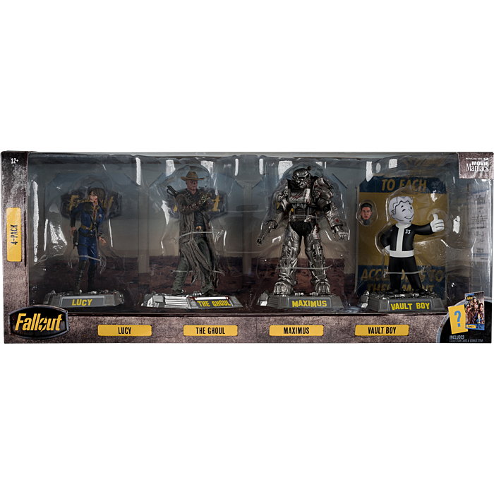 Fallout (2024) - Lucy, Maximus, The Ghoul, and Vault Boy Movie Maniacs 6" PVC Posed Figure 4-Pack