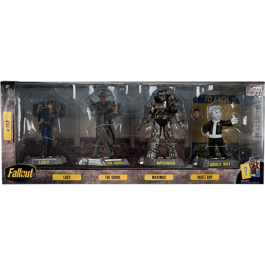 Fallout (2024) - Lucy, Maximus, The Ghoul, and Vault Boy Movie Maniacs 6" PVC Posed Figure 4-Pack