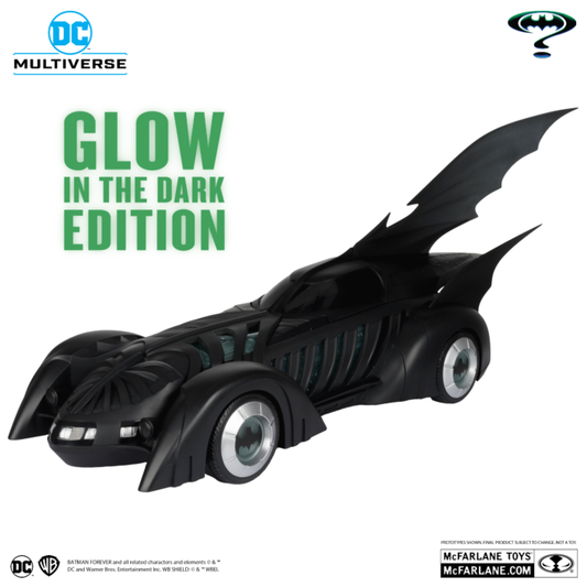 Batman Forever (1995) - Batmobile Glow-in-the-Dark Edition DC Multiverse Gold Label 7" Scale Action Figure Vehicle