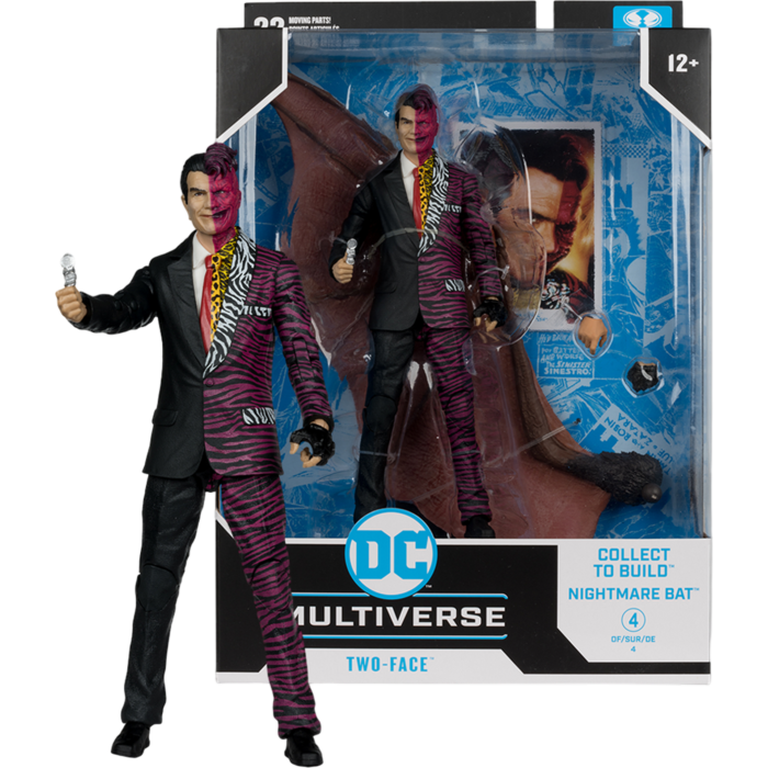 Batman Forever (1995) - Two-Face DC Multiverse 7" Scale Action Figure (Nightmare Bat Build-A-Figure)