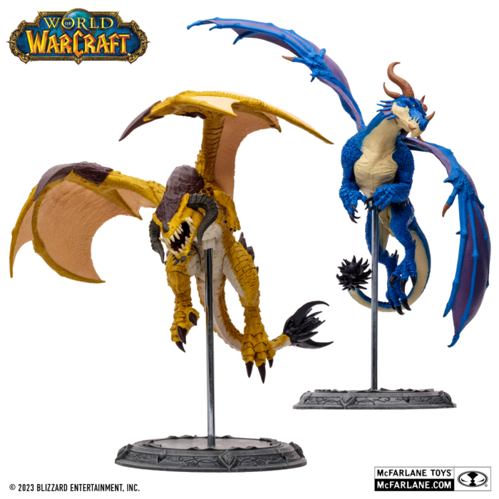 World of Warcraft - Bronze Proto-Drake & Blue Highland Drake 1/12 Scale Posed Figure 2-Pack