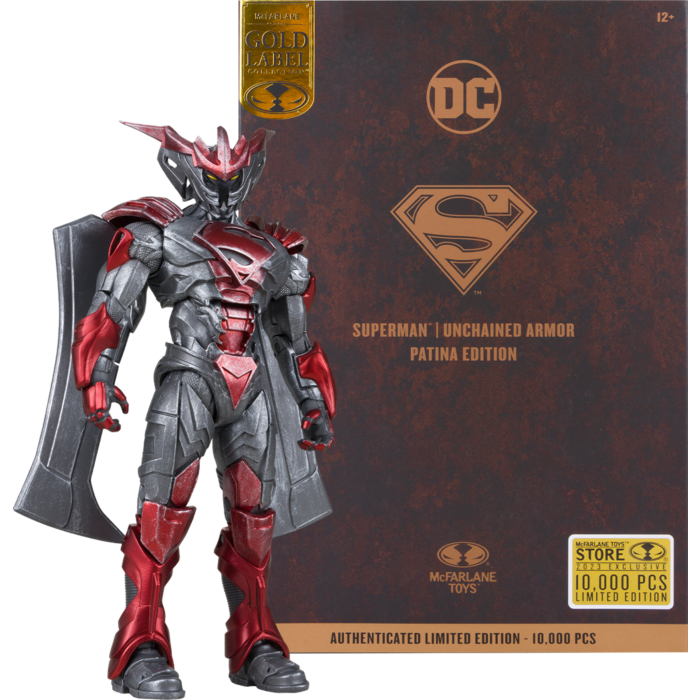 Superman: Unchained - Superman Energised Armour (Patina Edition) DC Multiverse Gold Label Limited Edition 7" Scale Action Figure