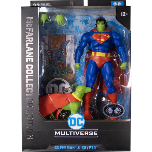 (Platinum) Superman & Krypto (Return of Superman) DC Multiverse McFarlane Collector Edition 7" Scale Action Figure