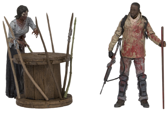 The Walking Dead - TV Series - Morgan with Impaled Walker & Spike Trap 5” Action Figure