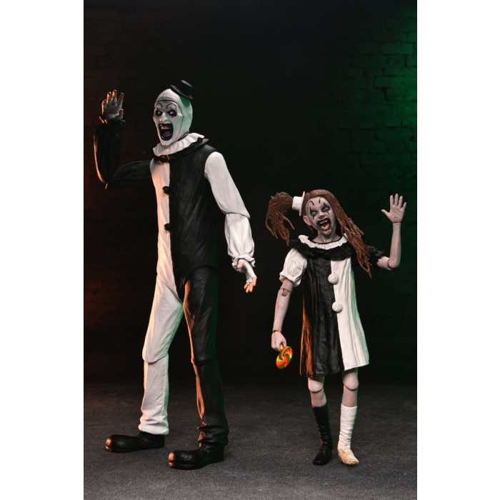 Terrifier 2 - Art the Clown & The Little Pale Girl Ultimate 7'' Scale Action Figure 2-Pack