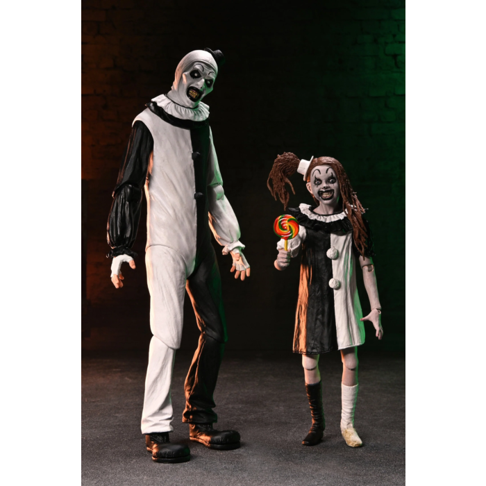 Terrifier 2 - Art the Clown & The Little Pale Girl Ultimate 7'' Scale Action Figure 2-Pack