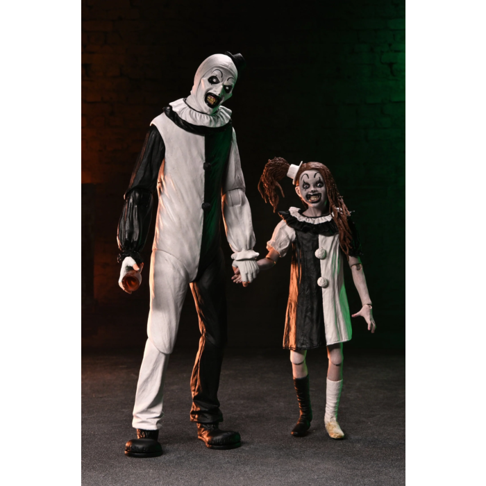 Terrifier 2 - Art the Clown & The Little Pale Girl Ultimate 7'' Scale Action Figure 2-Pack