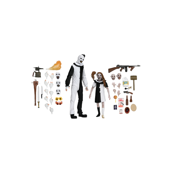 Terrifier 2 - Art the Clown & The Little Pale Girl Ultimate 7'' Scale Action Figure 2-Pack