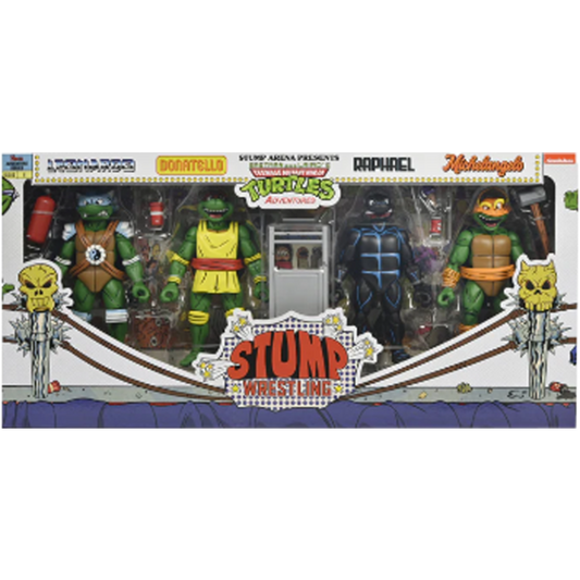 Teenage Mutant Ninja Turtles Adventures - Stump Wrestling Turtles (Archie Comics) 7" Scale Action Figure 4-Pack