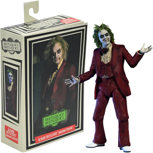 Beetlejuice Beetlejuice (2024) - Beetlejuice 'Wedding Tuxedo' Ultimate 7" Scale Action Figure