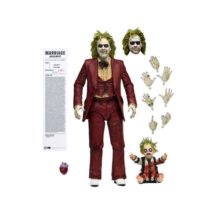 Beetlejuice Beetlejuice (2024) - Beetlejuice 'Wedding Tuxedo' Ultimate 7" Scale Action Figure