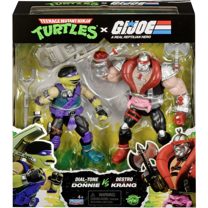 Teenage Mutant Ninja Turtles x G.I. Joe - Donatello as Dial-Tone vs. Krang as Destro 4.5" Scale Action Figure 2-Pack