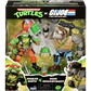 Teenage Mutant Ninja Turtles x G.I. Joe - Raphael as Roadblock vs. Rocksteady as Buzzer 4.5" Scale Action Figure 2-Pack