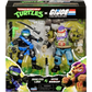 Teenage Mutant Ninja Turtles x G.I. Joe - Leonardo as Snake Eyes vs. Bebop as Ripper 4.5" Scale Action Figure 2-Pack