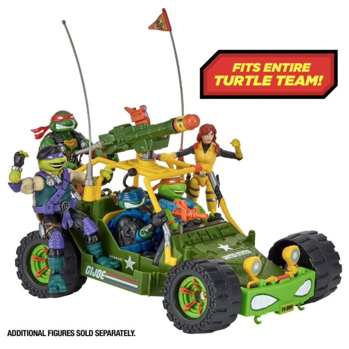 Teenage Mutant Ninja Turtles x G.I. Joe - A.W.E. Shell-Striker with April O' Neil as Scarlett 4.5" Scale Action Figure Vehicle 2-Pack