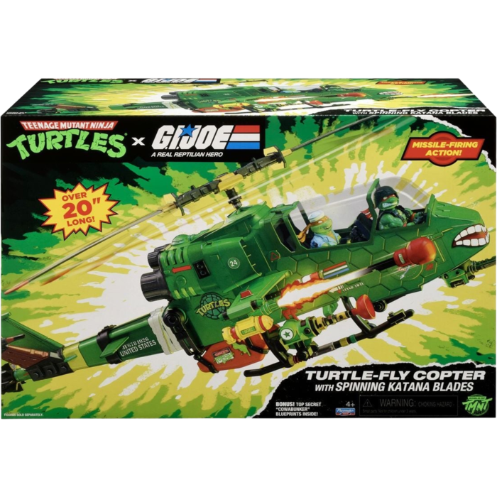 Teenage Mutant Ninja Turtles x G.I. Joe - Turtle-Fly Copter 4.5" Scale Action Figure Vehicle