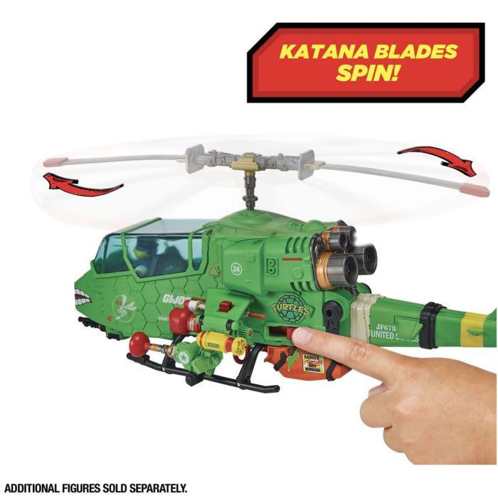 Teenage Mutant Ninja Turtles x G.I. Joe - Turtle-Fly Copter 4.5" Scale Action Figure Vehicle