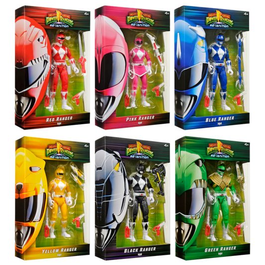 Mighty Morphin Power Rangers: Re-Ignition - Power Rangers Basic 5.25" Action Figure 6-Pack