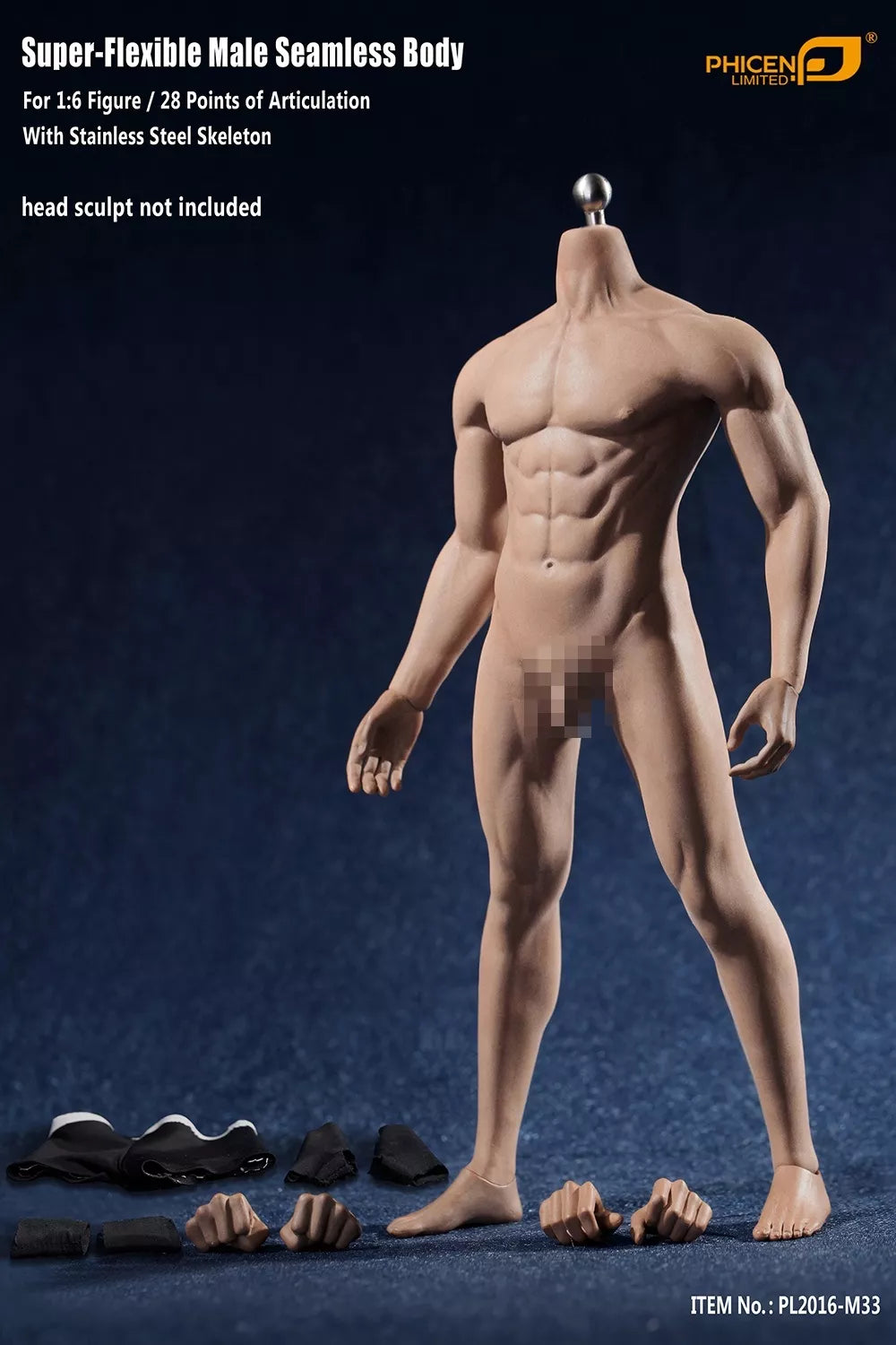 TBLeague Phicen M33 Super-Flexible Male Seamless Muscular Body 1/6