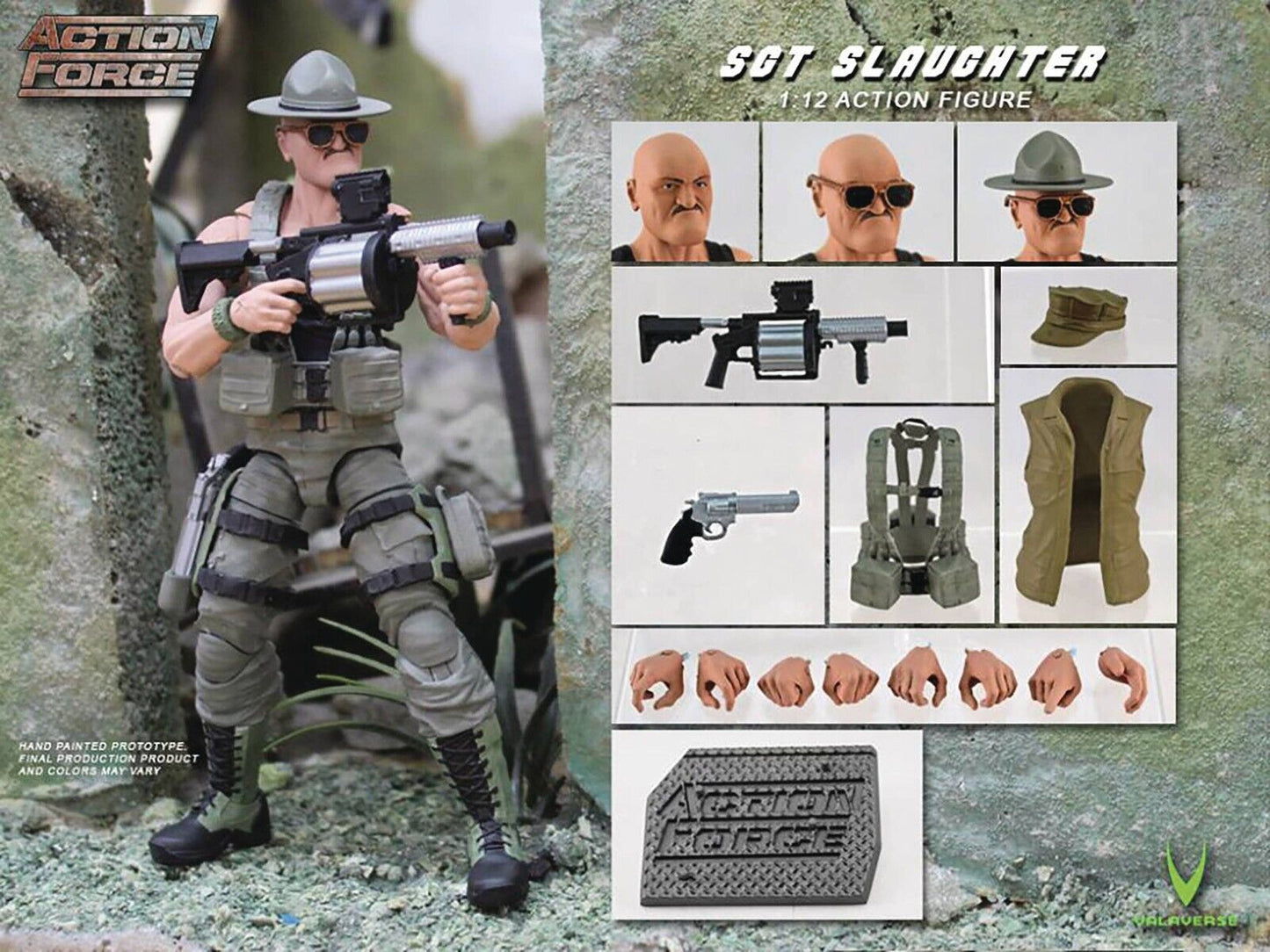 1/12 Scale Action Force Series 2 Sgt. Slaughter Figure