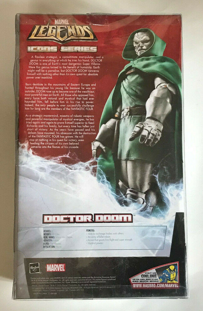 MARVEL LEGENDS ICONS 12" DR DOOM ACTION FIGURE HASBRO 2006