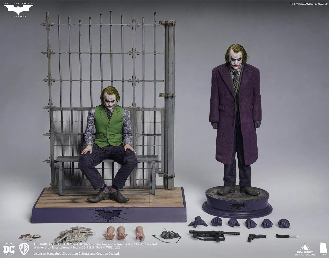 Queen Studios InArt The Dark Knight Joker (Heath Ledger) 1/6 Action Figure Twin Pack Rooted Hair Ver