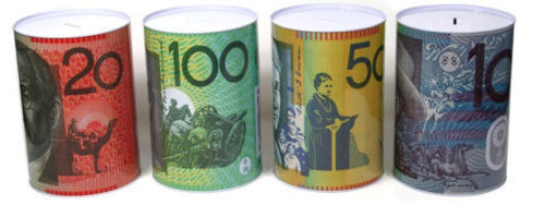 MONEY TIN LARGE 15CM X 22CM (Assted)