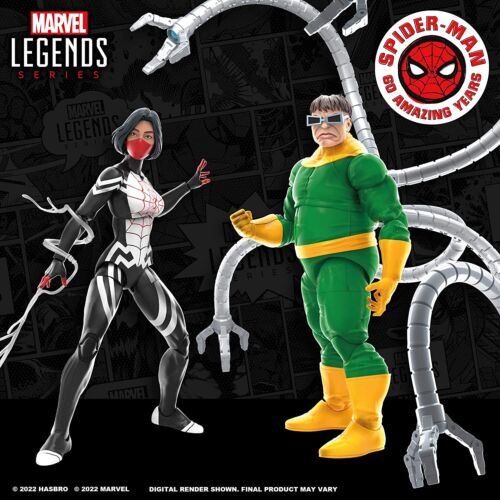 Marvel Legends Series Spider-Man 60th Anniversary Marvel’s Silk and Doctor Octopus 2-Pack 6-inch Action Figures