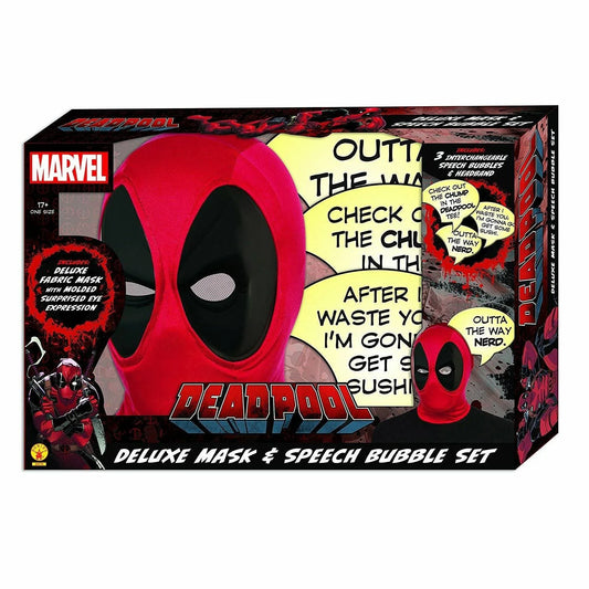 DEADPOOL DELUXE MASK WITH SPEECH BUBBLE