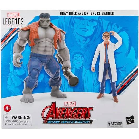 Hasbro Marvel Legends Series Gray Hulk And Dr. Bruce Banner Action Figures