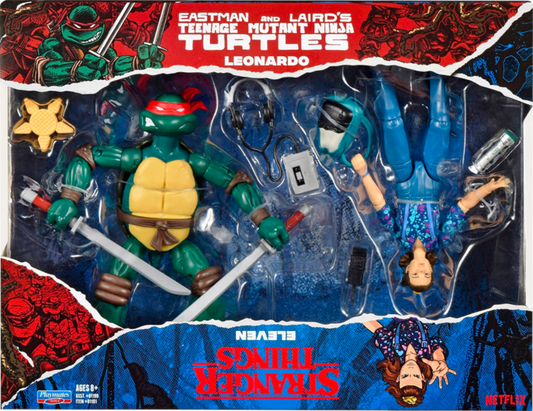 Teenage Mutant Ninja Turtles x Stranger Things - Leonardo & Eleven 6” Action Figure 2-Pack