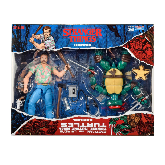 Teenage Mutant Ninja Turtles x Stranger Things - Raphael & Hopper 6” Action Figure 2-Pack