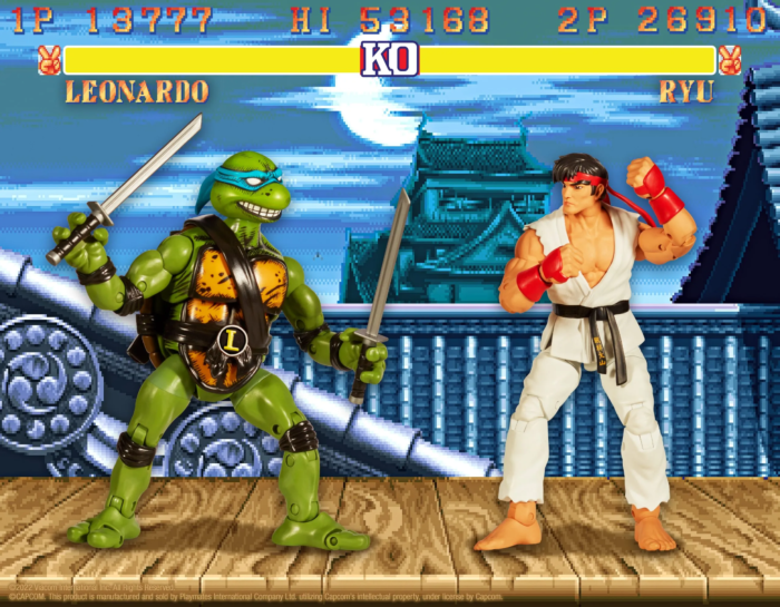 Teenage Mutant Ninja Turtles vs. Street Fighter - Leonardo vs. Ryu 6” Action Figure 2-Pack
