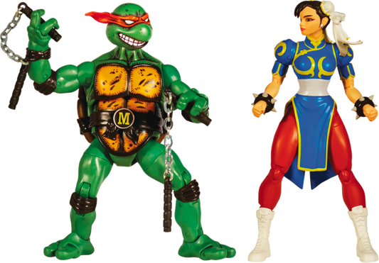Teenage Mutant Ninja Turtles vs. Street Fighter - Michelangelo vs. Chun-Li 6” Action Figure 2-Pack
