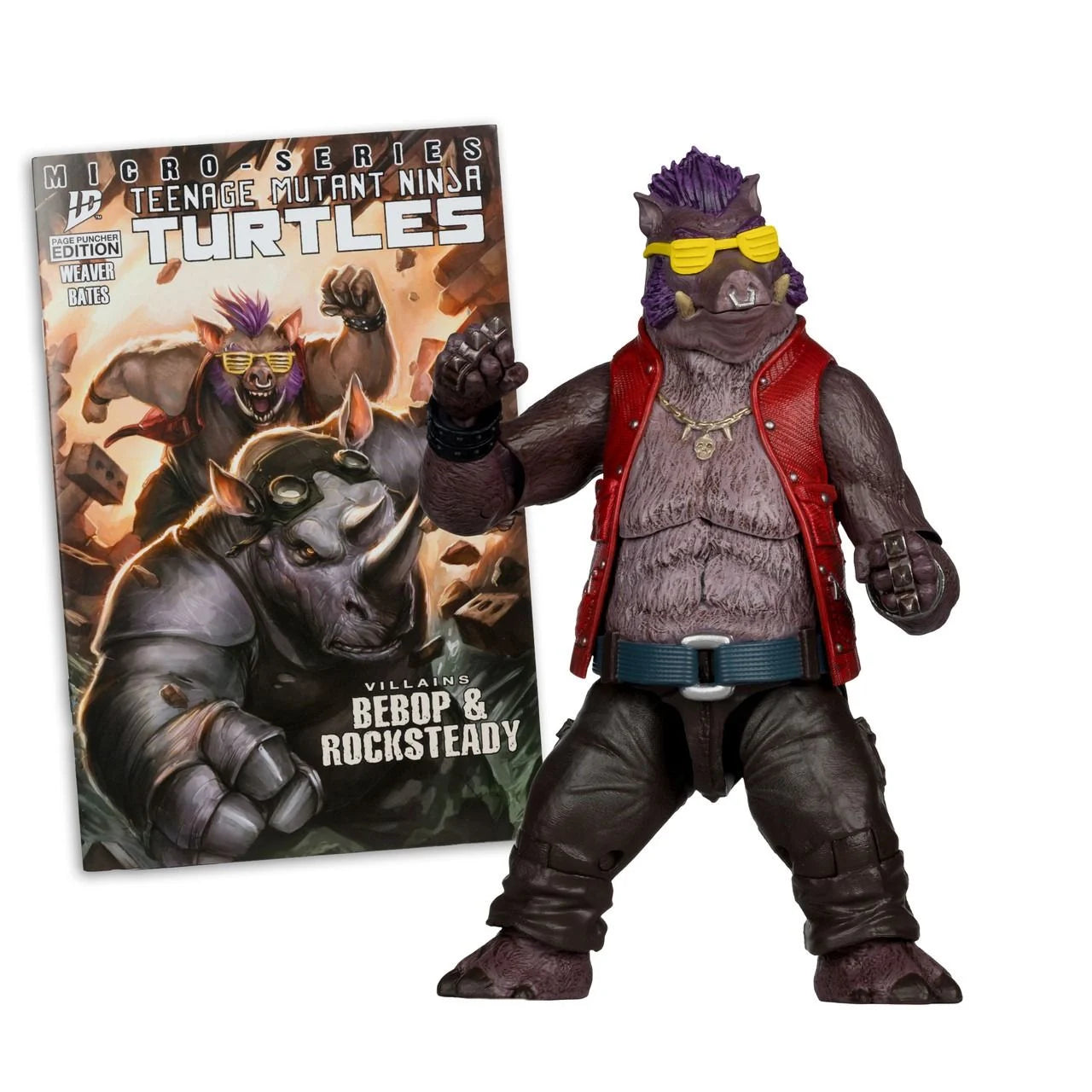 McFarlane Page Punchers Teenage Mutant Ninja Turtles Micro-Series Villains Bebop