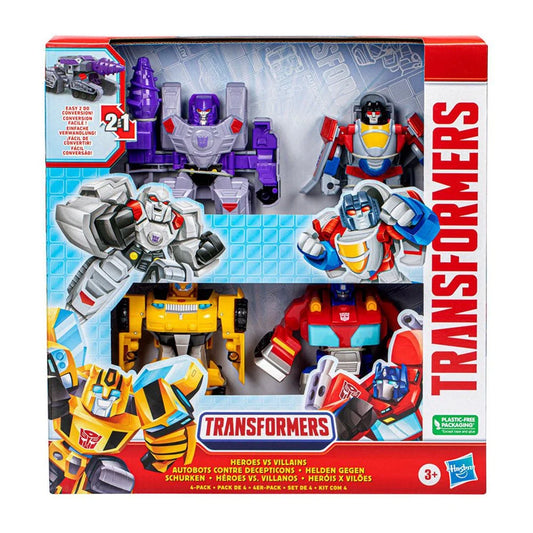 Transformers Heroes Vs Villains 4 Pack Action Figures