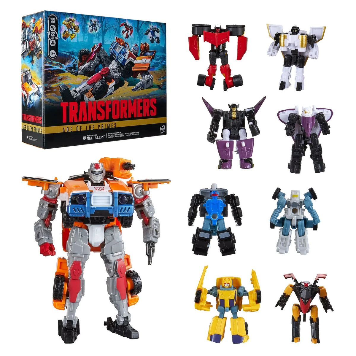 Transformers Age Of The Primes Voyager Class Powerlinx Red Alert & 8 Mini-Con Pack