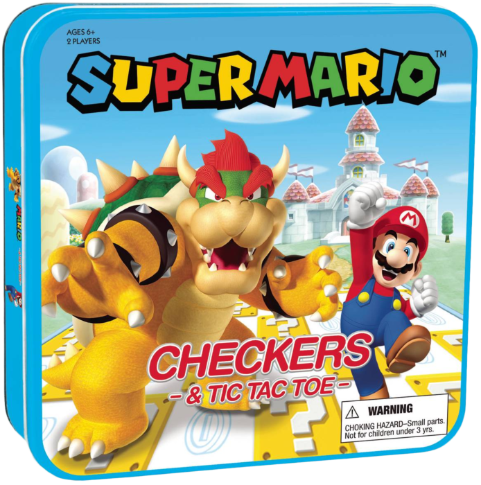 Super Mario - Checkers & Tic Tac Toe Board Game Set