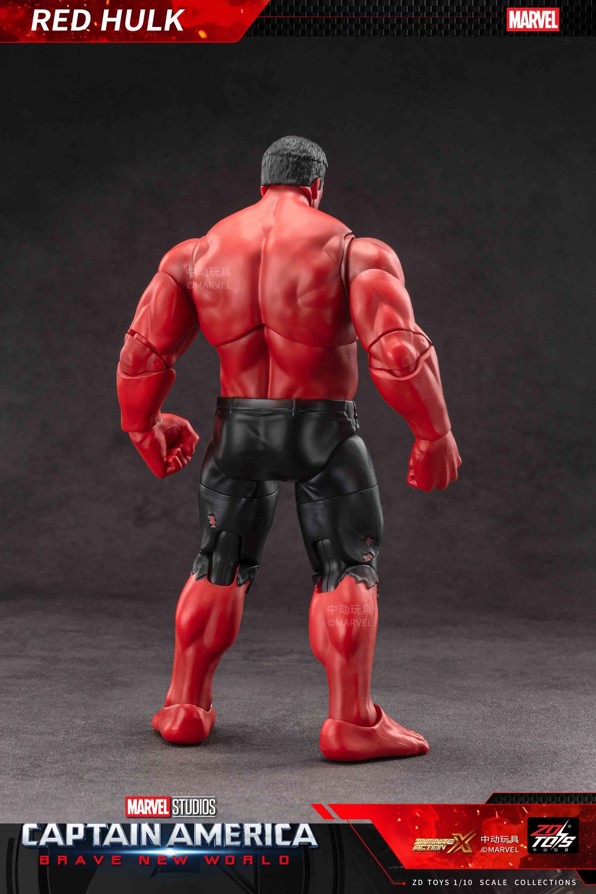 ZD Toys Captain America Brave New World Red Hulk 1/10 Scale Action Figure