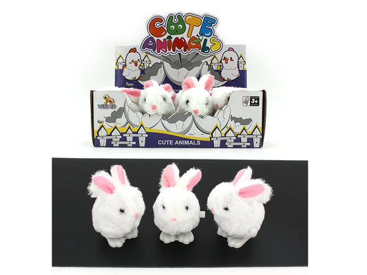 Wind-Up Hopping Plush Bunny
