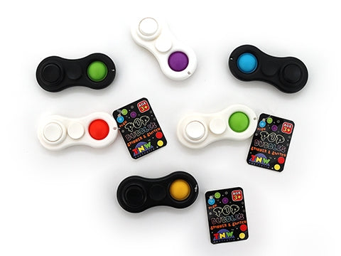 POP SPINNER W/BUBBLE & SWITCH - Fidgets (ASSTD)