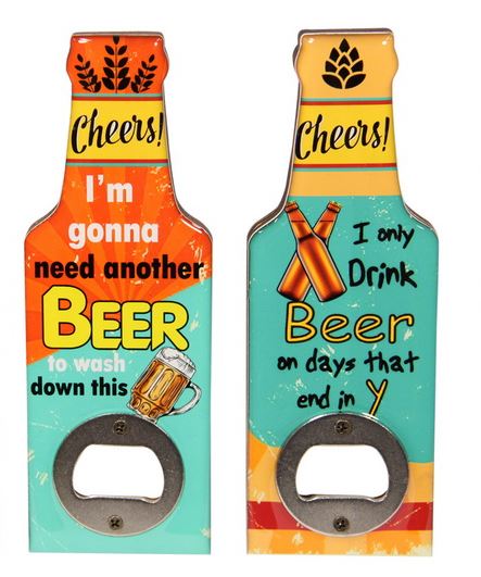 16cm Beer Magnet/Bottle Opener 3 Asstd