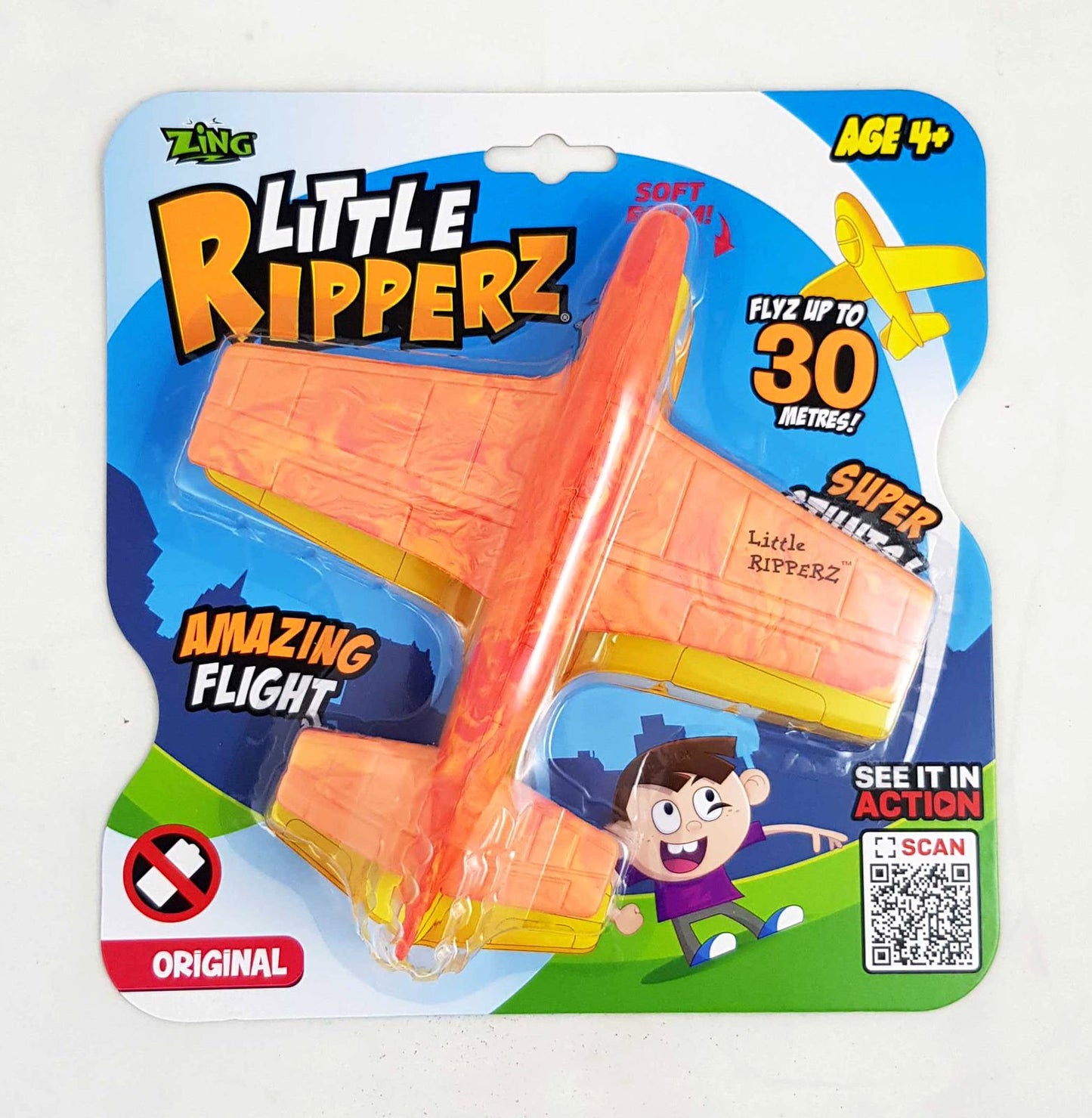 ZING Indoor Outdoor Sports Air Plane Classics Little Ripperz Blue