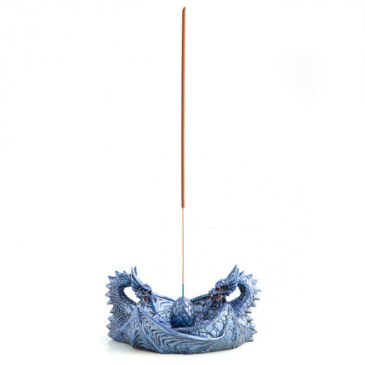 2 Ice Dragons with Egg Incense Burner