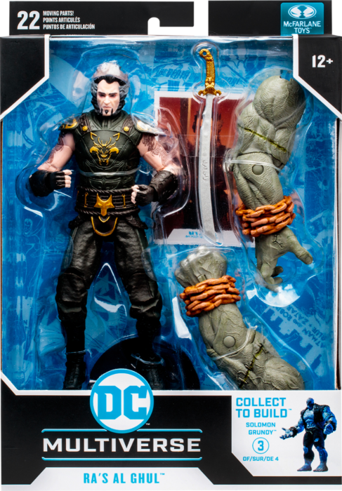 Batman: Arkham City - Ra's Al Ghul DC Multiverse 7” Scale Action Figure (Solomon Grundy Build-A-Figure)