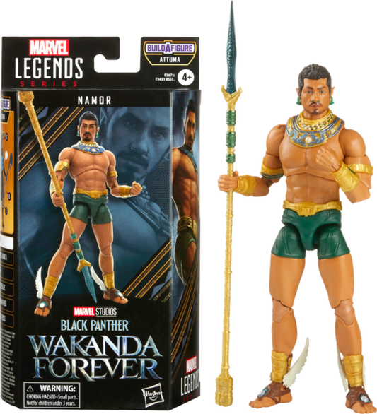 Black Panther 2: Wakanda Forever - Namor Marvel Legends 6” Scale Action Figure (Attuma Build-A-Figure)